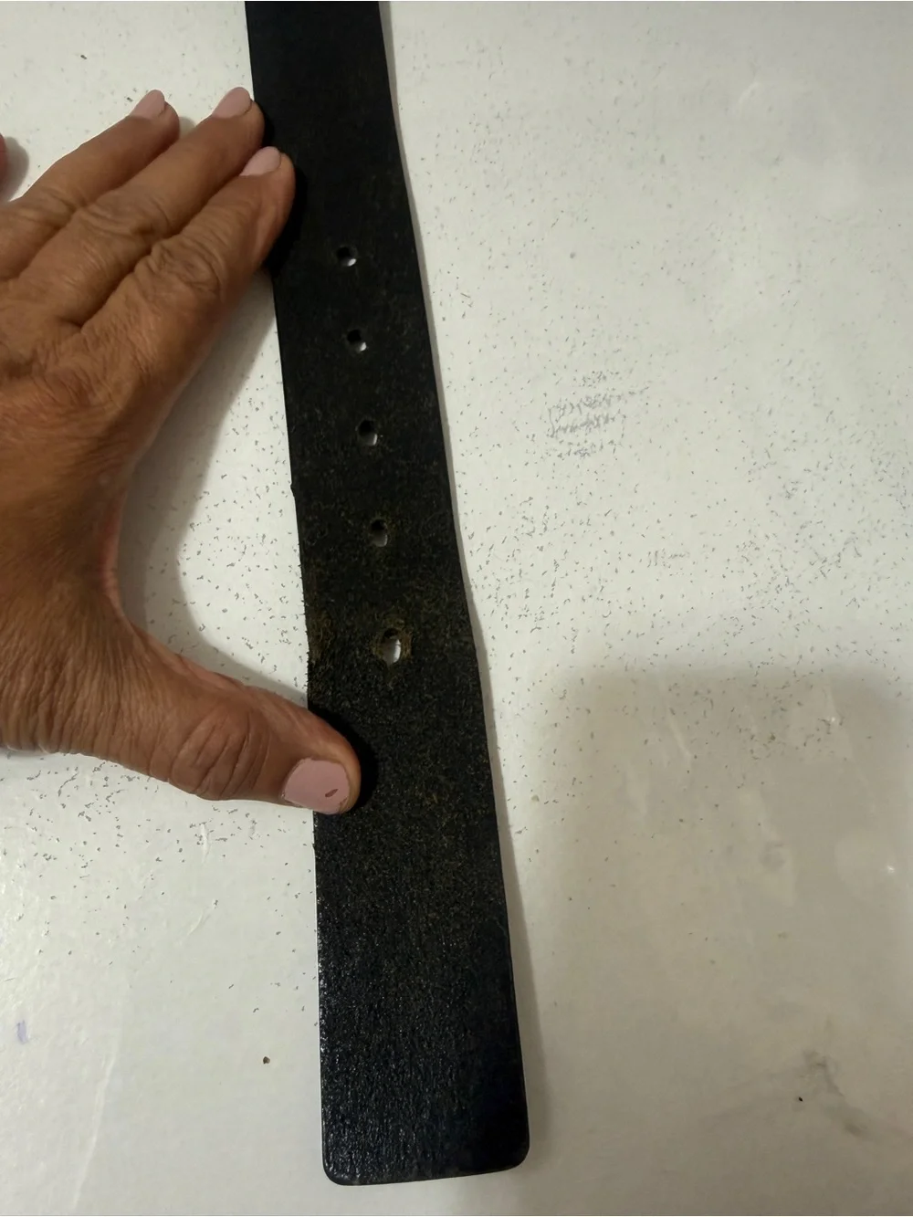 Michael Kors Pure Black Leather Belt with Silver MK Emblem